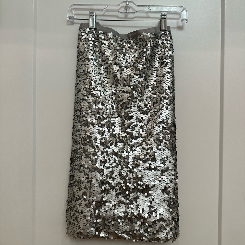 J.Crew Metallic Sequin Skirt